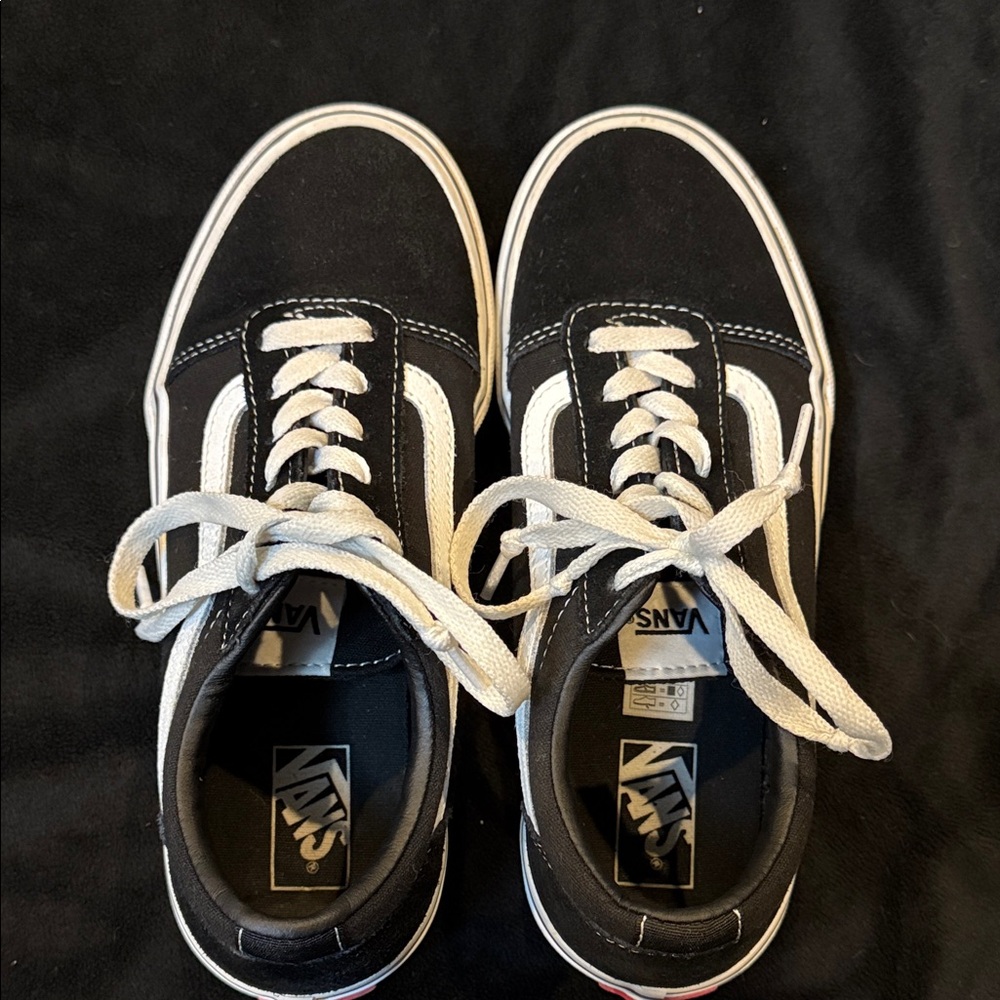 Vans Black and White Kids Sneakers
